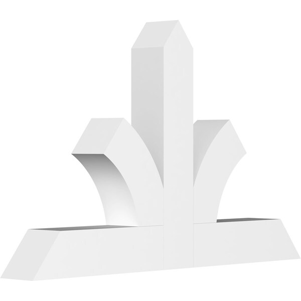 Ekena Millwork Richland Architectural Grade PVC Gable Bracket, 36"W x 22 1/2"H x 4"D x 4"F, 15/12 Pitch GBP036X23X0404RIC00 - main